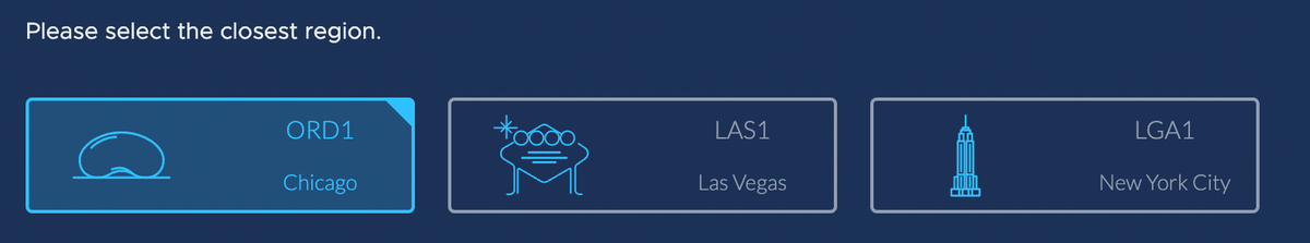 Data region selectors on CoreWeave Cloud UI